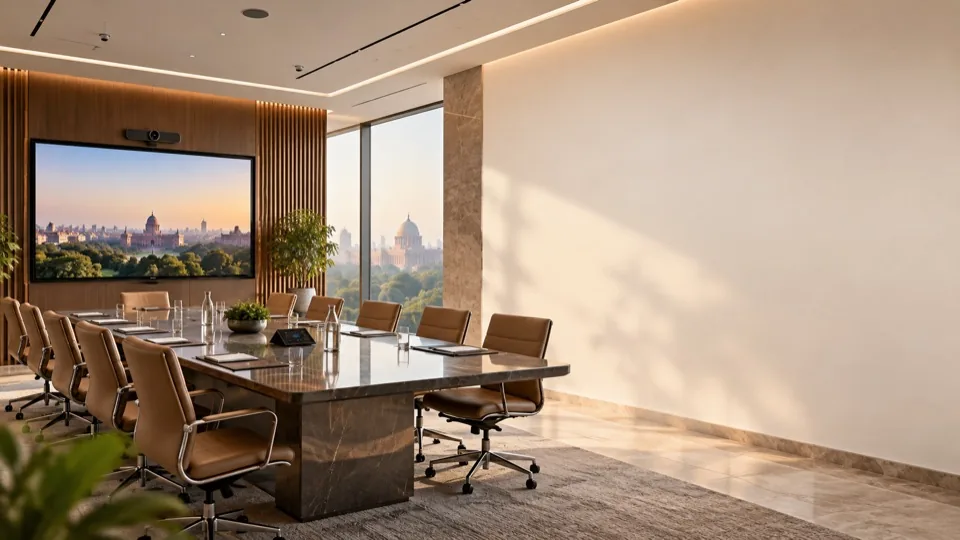 Professional audio and video in an executive meeting room