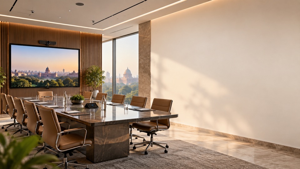 Professional audio and video in an executive meeting room